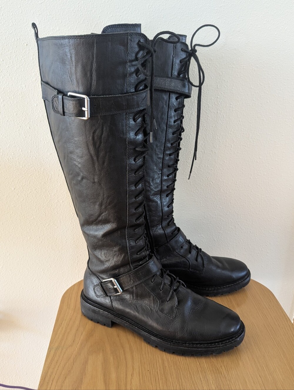 Lucky Brand Lace Up Moto Boot - Picture 2 of 11